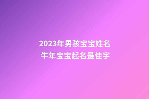 2023年男孩宝宝姓名 牛年宝宝起名最佳字